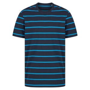 Front Row Mens Striped T-Shirt / Navy/Marine